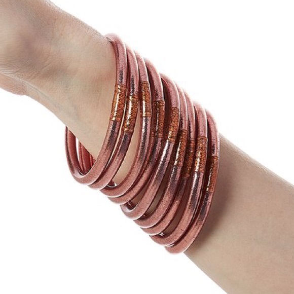 Budhagirl Jewelry Three 3 Budhagirl Bangles Rose Gold Medium Poshmark